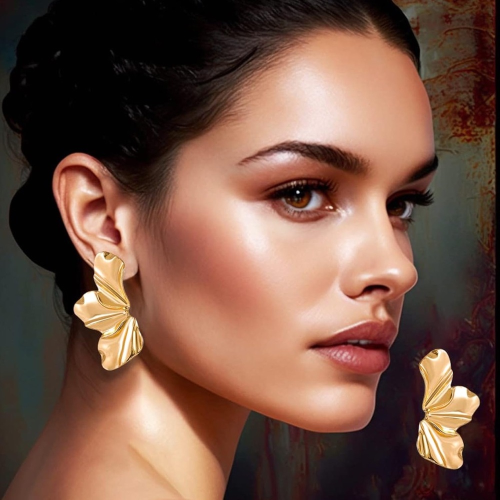 Gold Butterfly Earrings